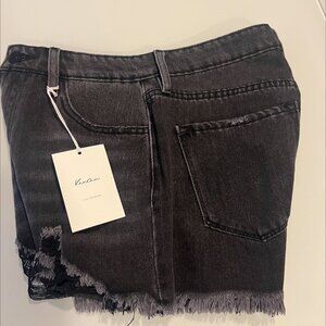 KanCan Los Angeles Everything's Better High Rise Mom Shorts